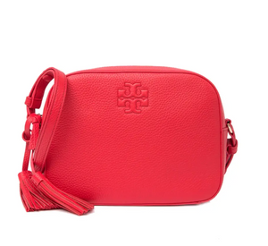 Tory Burch THEA Luggage Leather Large Shoulder Bag Crossbody Purse Messenger