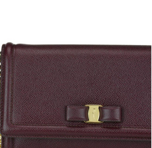 Load image into Gallery viewer, Salvatore Ferragamo Fiocco Vara Mini Bag in Wine