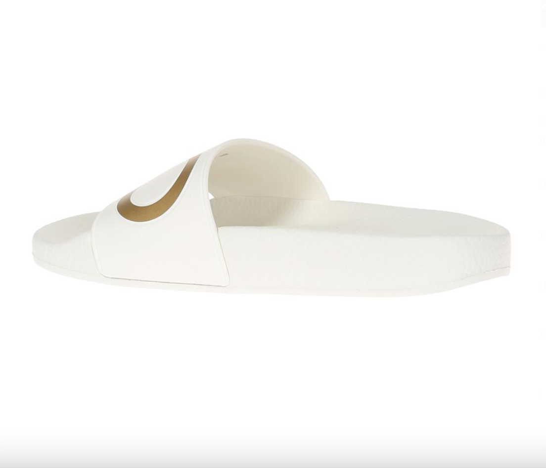 Salvatore Ferragamo Groove Slide in Bianco
