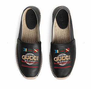 Gucci Worldwide Slip on Espadrilles in Black
