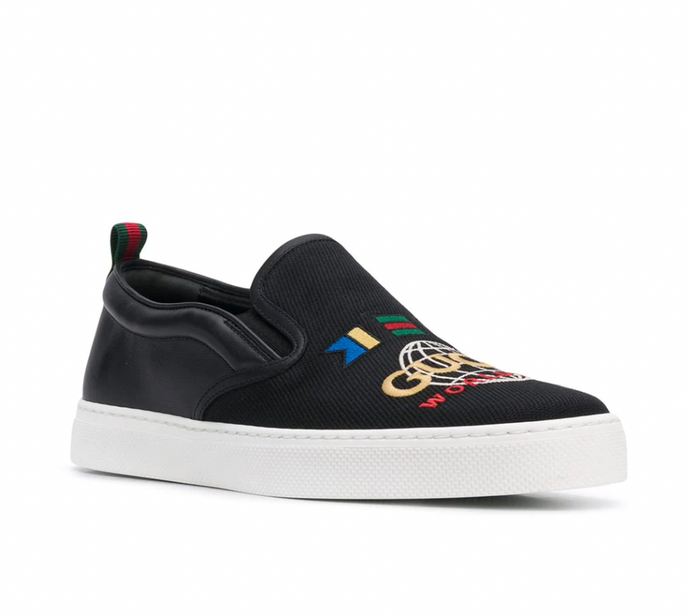 Gucci Dublin Worldwide Slip on Sneakers in Black