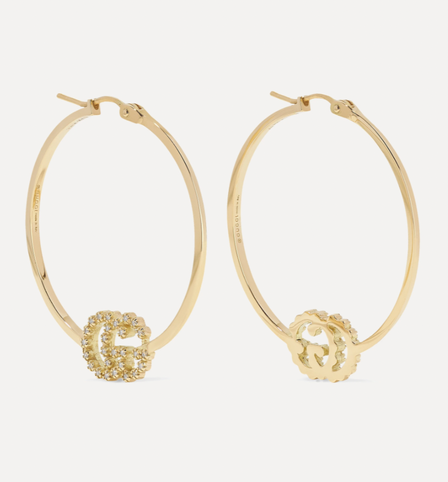 Buy triple hoop earrings in unique design shining hoops gucci design at  Amazon.in