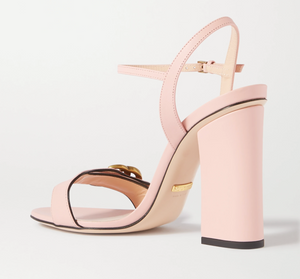 Gucci GG Marmont Block Heel Sandal in Perfect Pink