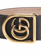 Load image into Gallery viewer, Gucci Leather GG Charm Bracelet in Black