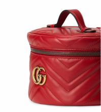Load image into Gallery viewer, Gucci GG Marmont Matelasse Mini Backpack in Red