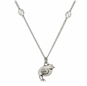 Gucci Chick Motif Necklace in Silver
