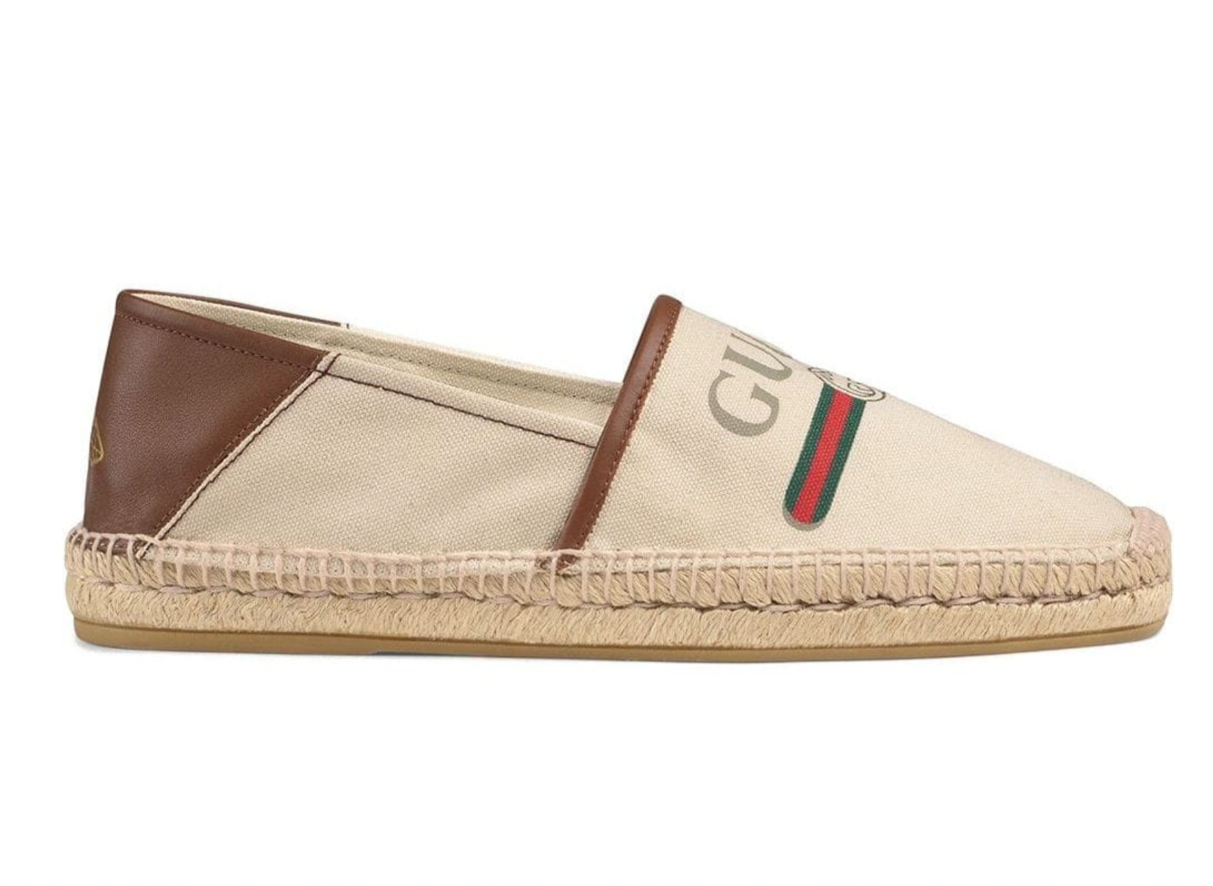 Gucci logo 2025 canvas espadrilles