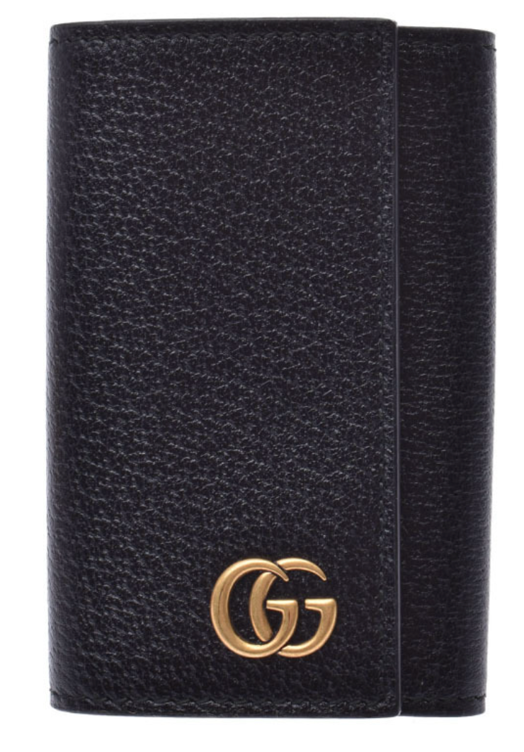 Gucci GG Marmont Leather Key Case in Black