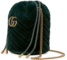 Load image into Gallery viewer, Gucci Marmont Interlocking GG Logo Mini Bucket Bag with Chain
