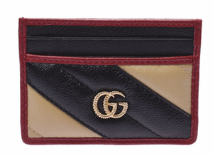 Gg quilted discount leather card case