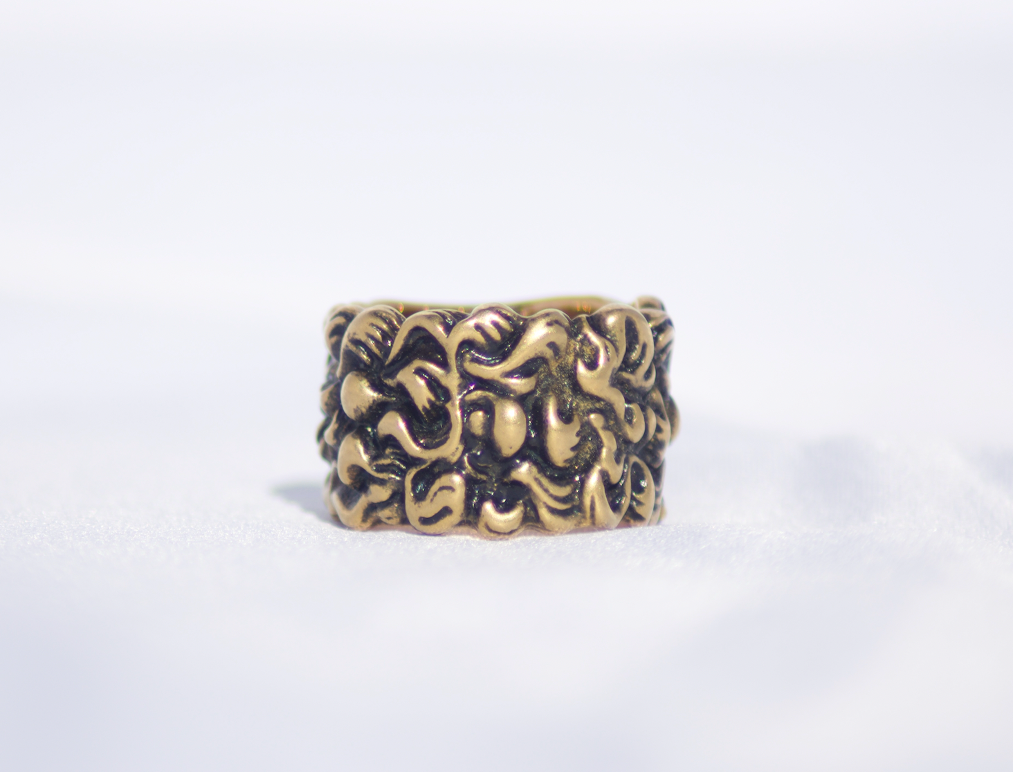 Gucci Lionhead Mane Ring in Antique Gold Gavriel.us