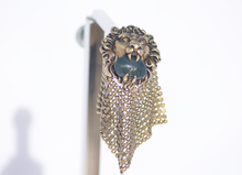 Load image into Gallery viewer, Gucci Lion Head Clip-on Earrings in Antique Gold