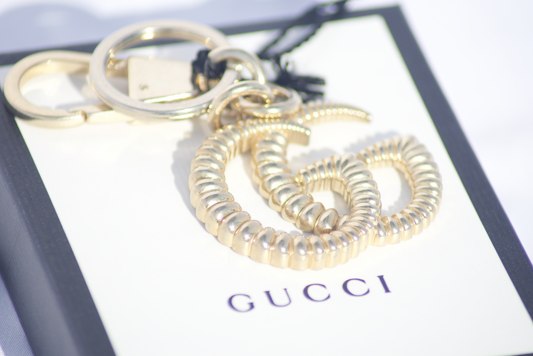 Gucci Interlocking GG Brass Key Ring