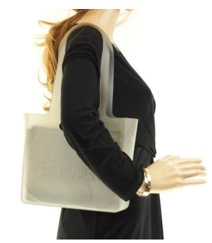 PREOWNED Chanel Silicone Gray Handbag