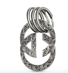 Gucci Engraved Interlocking GG Key Chain