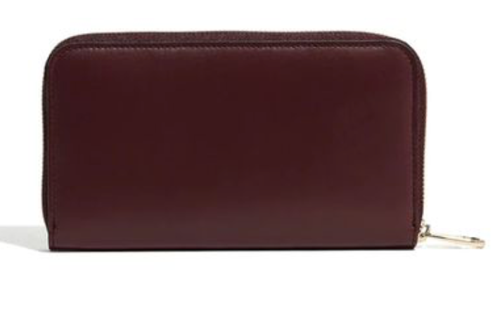 Salvatore Ferragamo Gancini Long Wallet in Wine