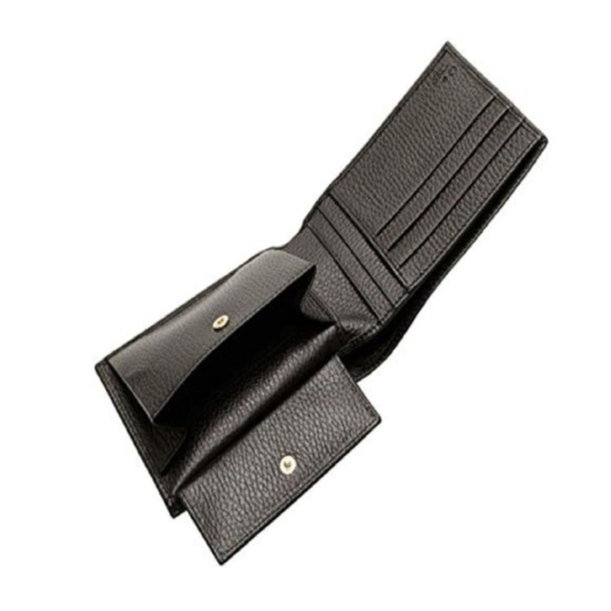 Gucci camel color leather bifold men’s wallet. Perfect size for your everyday needs. It boasts the beautiful GG embossed finish for a timeless style that you'll love year after year. With six credit card slots, one coin pocket, and one bill compartment, all of your cards, cash, and coins can be easily accessed and stored. Make this Gucci piece your go-to wallet!