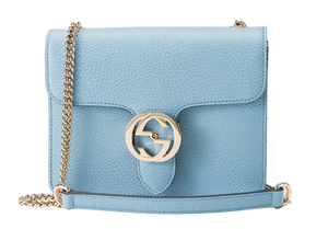 Gucci Small Interlocking GG Crossbody Bag in Mineral Blue