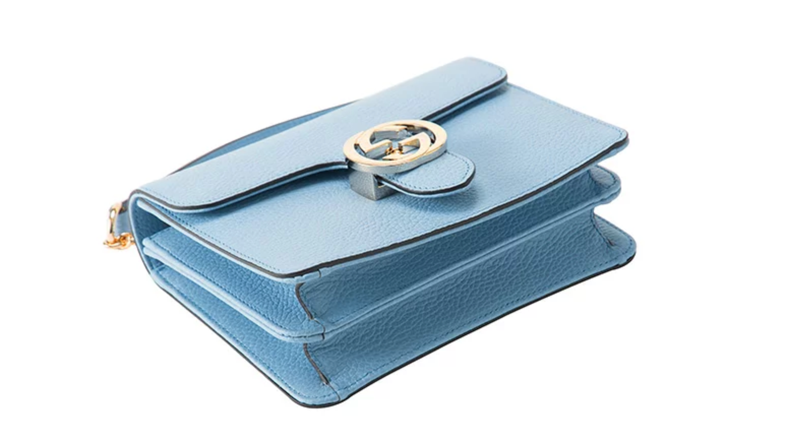 Gucci Small Interlocking GG Crossbody Bag in Mineral Blue –