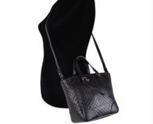 Load image into Gallery viewer, Gucci GG Microgussima Small Tote Crossbody in Black