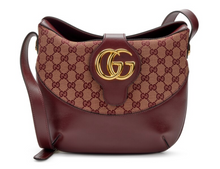 Load image into Gallery viewer, Gucci GG Canvas Arli Medium Shoulder Bag in Burgundy