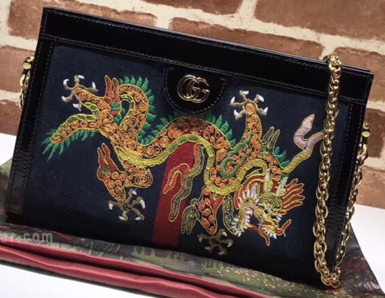 Gucci Ophidia Embroidered Medium Shoulder Bag Gavriel.us