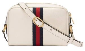 Gucci Ophidia Mini Shoulder Bag with Web in White