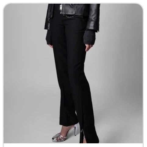 Zadig & Voltaire Prune Split Mid-Rise Woven Pants