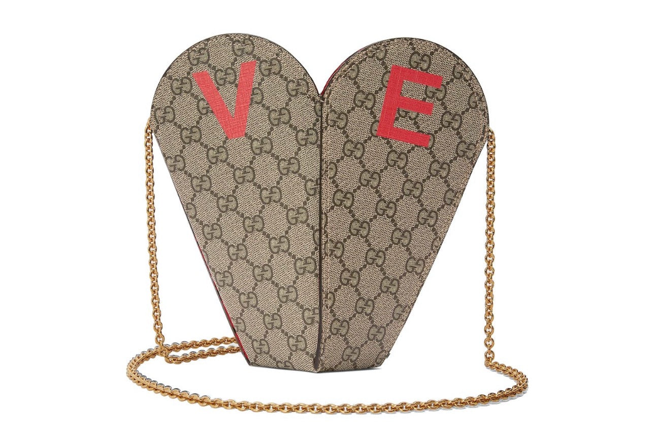 Gucci, Bags, Gucci Guccissima Red Heart Key Holder