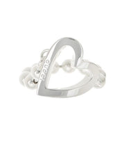 Load image into Gallery viewer, Gucci Toggle Logo Heart Ring in Sterling Silver