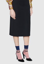 Load image into Gallery viewer, Gucci Lamé Interlocking GG Chain Metallic Socks in Pink