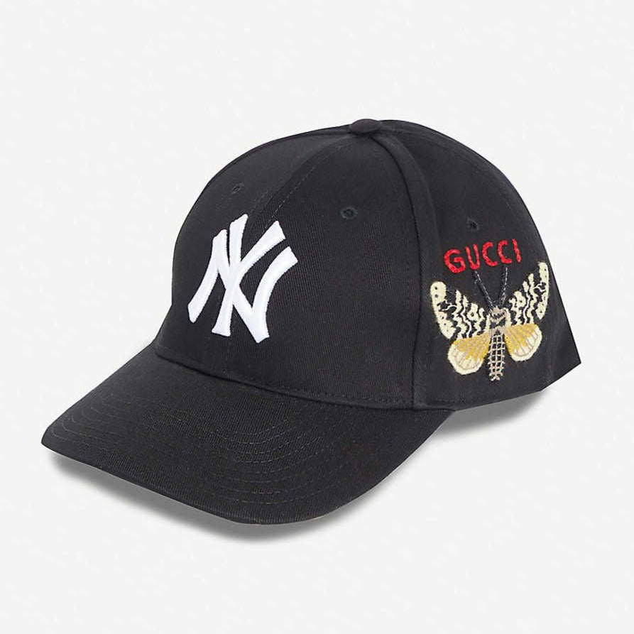 Gucci Baseball Cap With NY Yankees Patch Black NWT