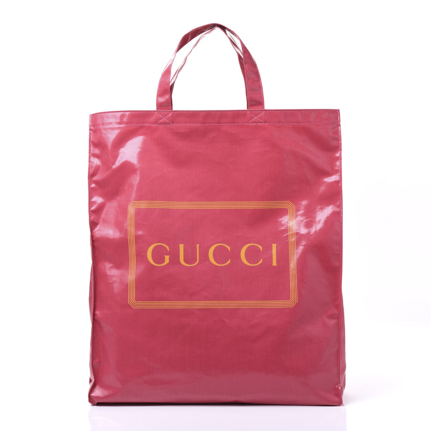 Gucci Medium Montecarlo Crystal Logo Print Tote in Glam Pink