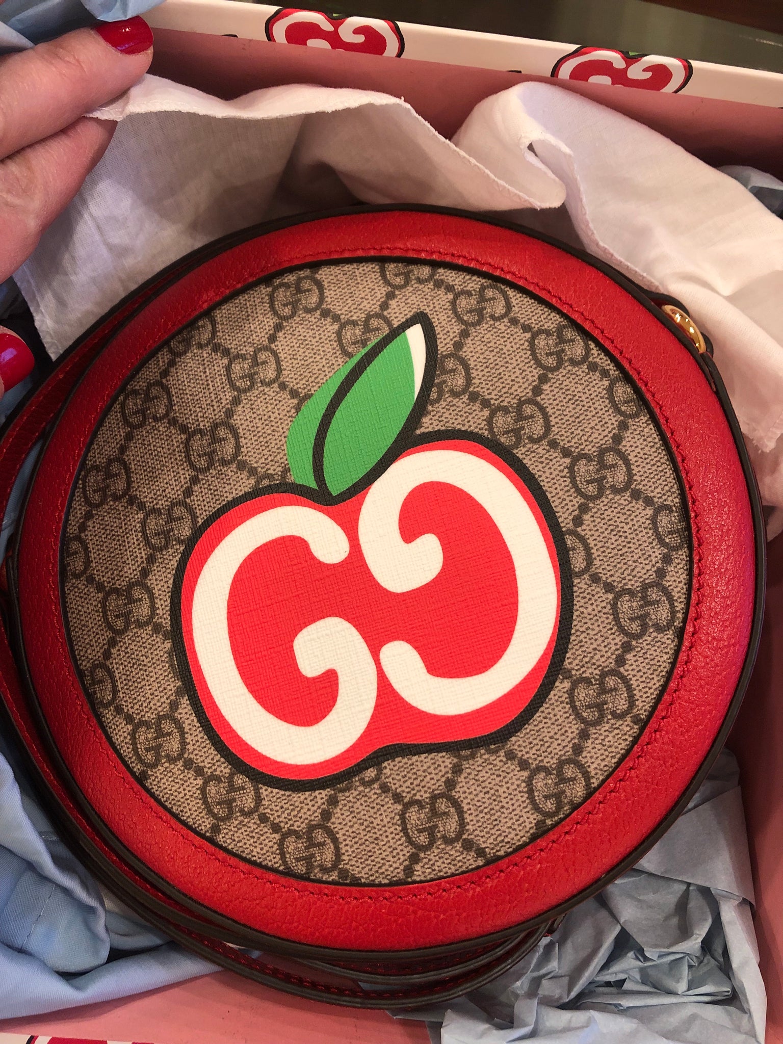 Gucci Original GG Canvas Round Shoulder Bag