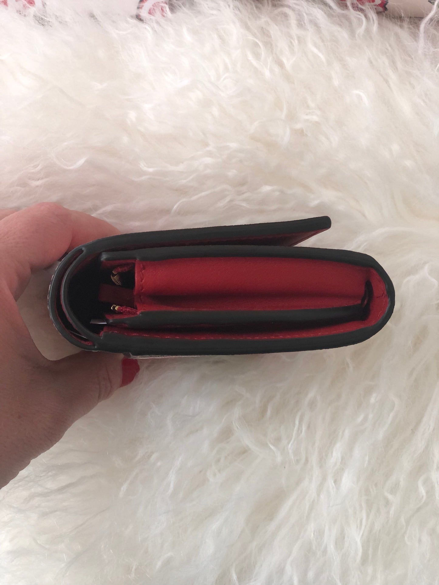 Gucci GG Supreme Canvas Apple French Wallet