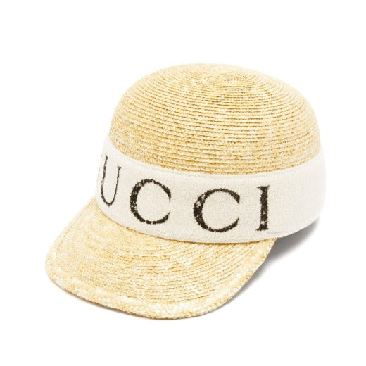 hårdtarbejdende ært til Gucci Logo-print Straw Baseball Cap in White – Gavriel.us
