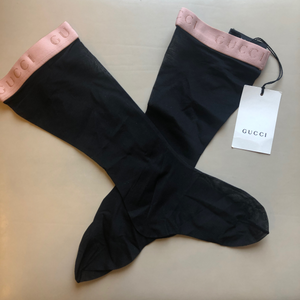Gucci Mesh Calf Socks in Black