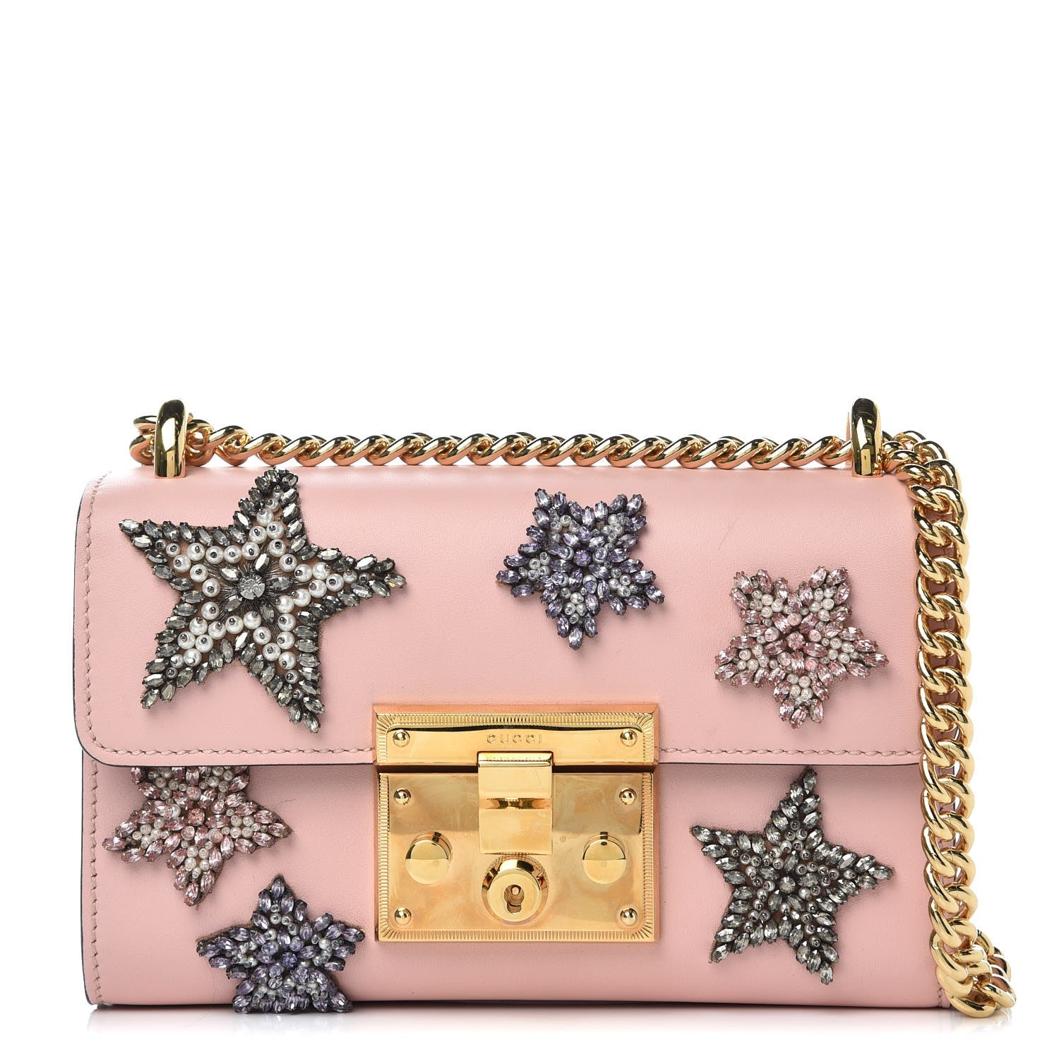 Gucci Crystal Star Small Padlock Shoulder Bag