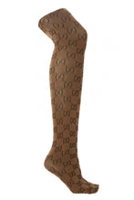 Load image into Gallery viewer, Gucci Interlocking GG Brown Patterned Tights