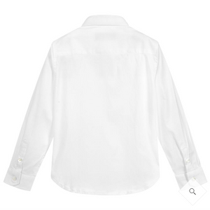 White button up tuxedo shirt  96% cotton, 4% elastane Front button up fastening Classic pointed collar  Machine wash (30*C) Product number 251050 Made in Italy