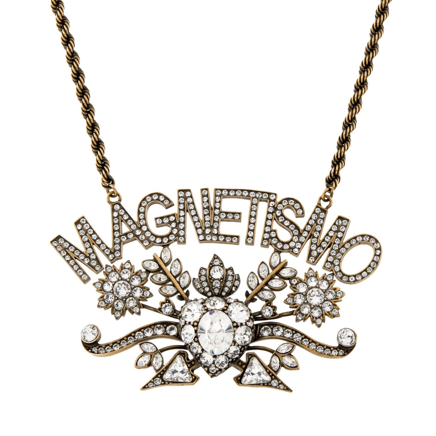 Gucci Magnetismo Crystal Necklace in Gold