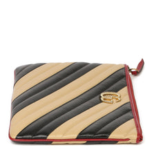 Load image into Gallery viewer, Gucci Calfskin GG Marmont Quilted Leather Pouch in Beige and Black