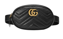 Load image into Gallery viewer, Gucci GG Marmont Matelasse Leather Belt Bag in Black