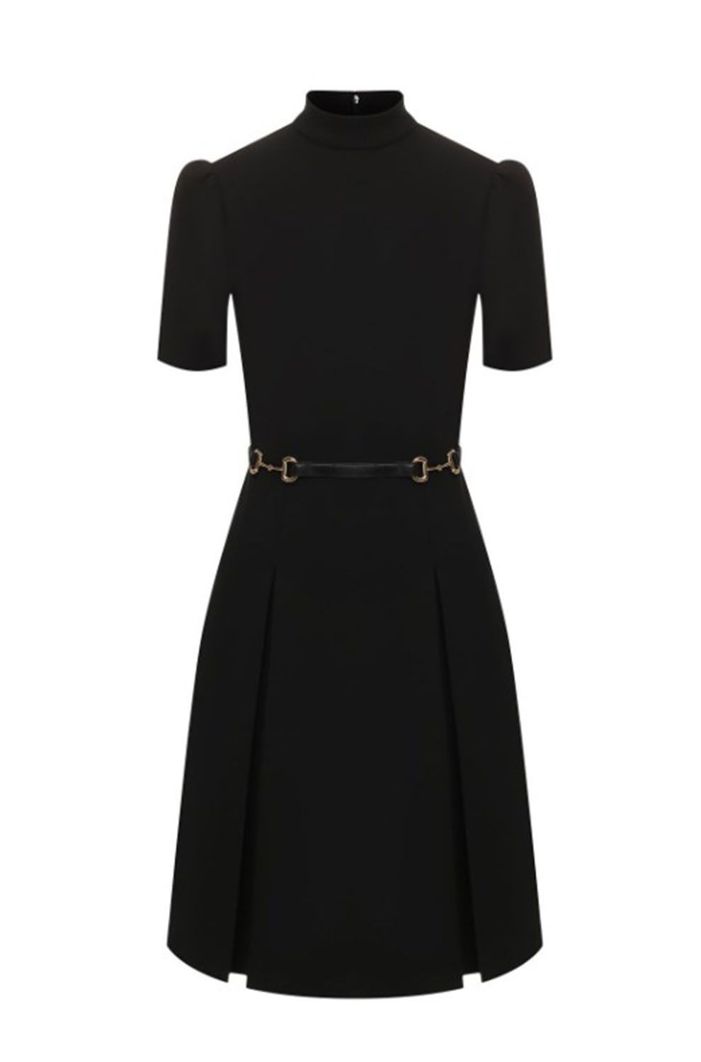 Women's Gucci Horsebit Detail Pleated Jersey Dress, Size XX-Small