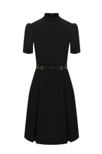 Load image into Gallery viewer, Gucci Black Viscose Dress with Horsebit Belt