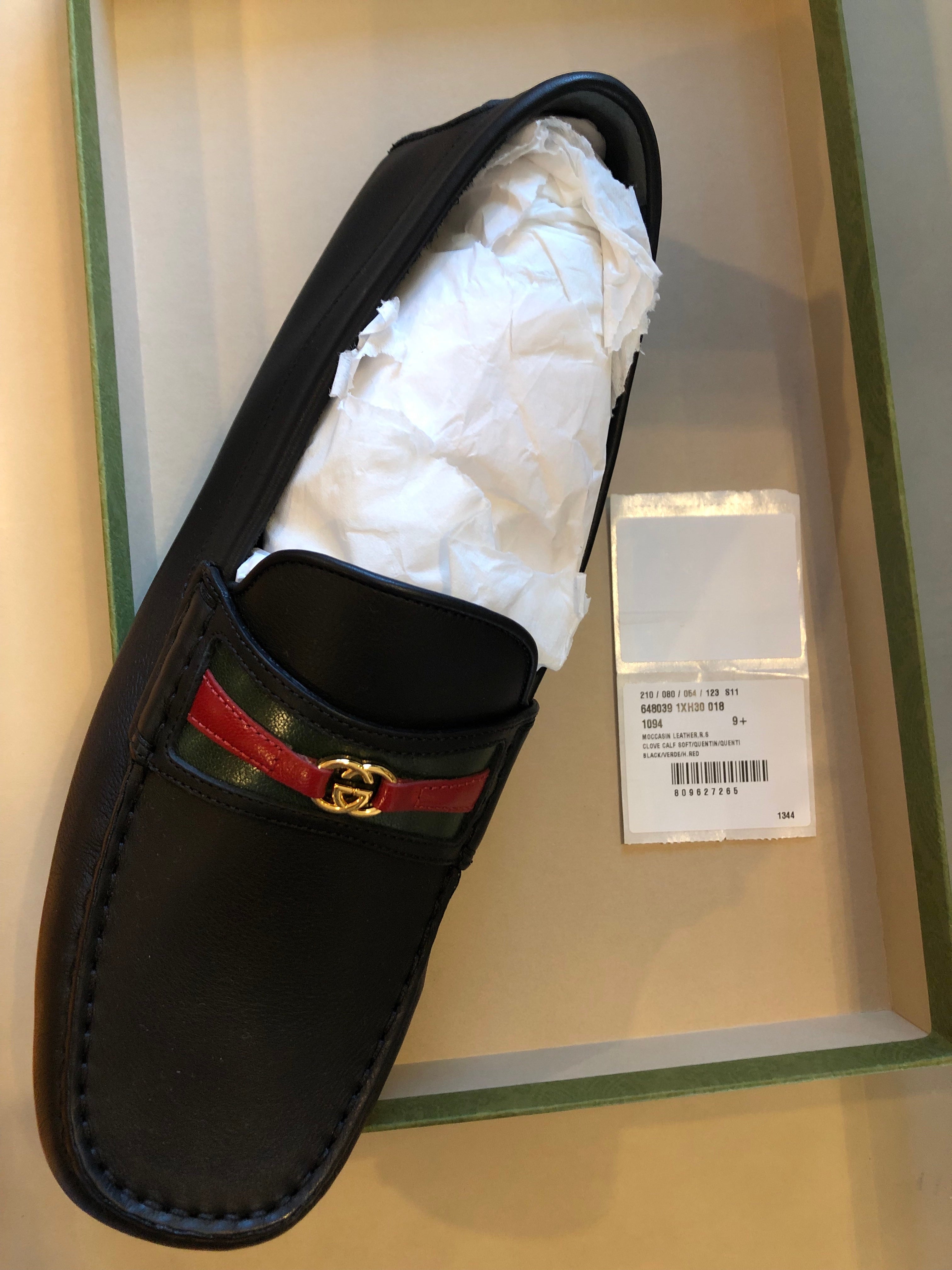 Gucci Web Interlocking GG Driver Loafers in Black – Gavriel.us