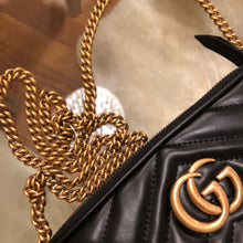 Load image into Gallery viewer, Gucci Interlocking GG Black Chevron Shoulder Bag