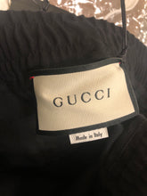 Load image into Gallery viewer, Gucci Wool Track Pants in Black with Blue and Red Side Stripe
