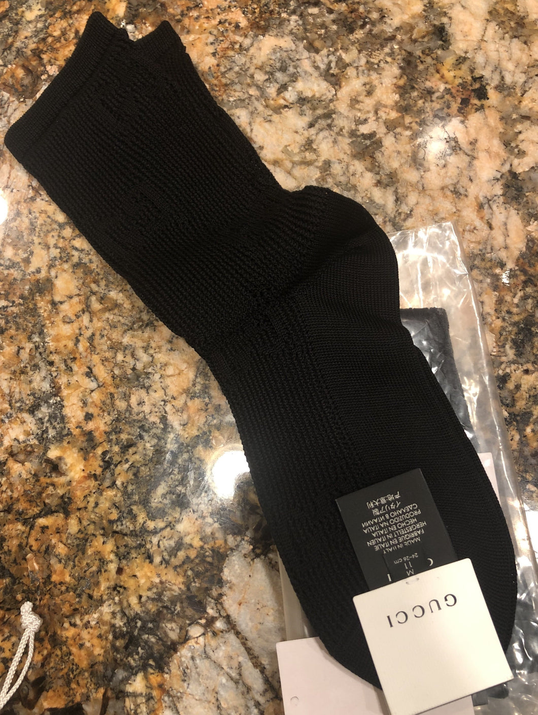 Gucci Cotton Socks with GG Pattern in Black
