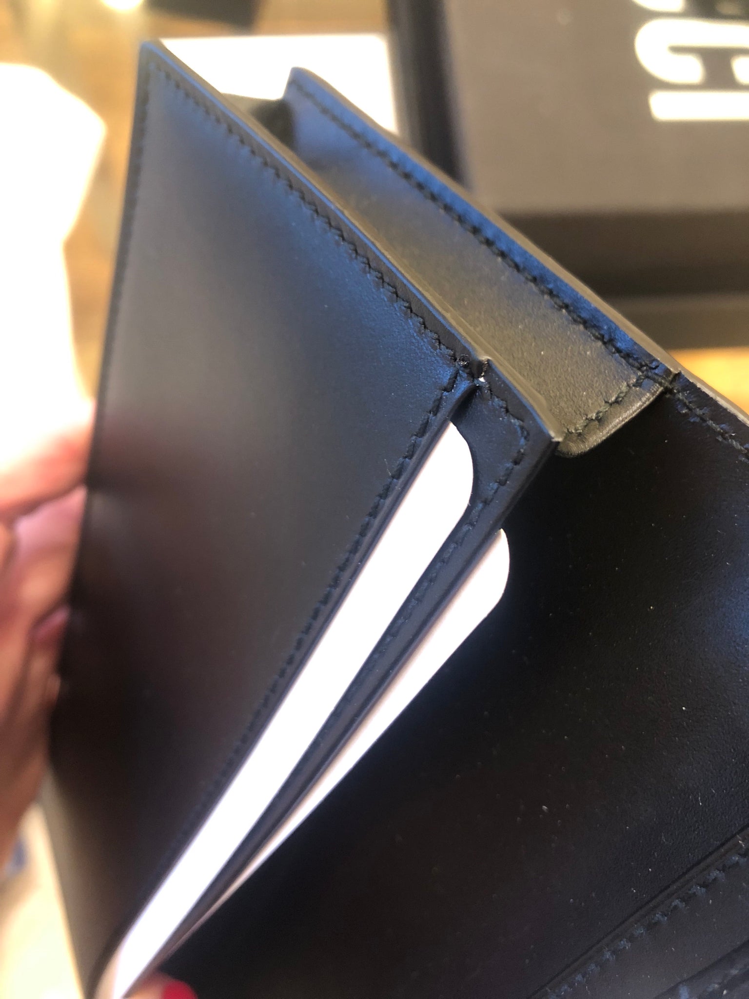 Authentic Gucci Black Guccissima Leather Long Wallet
